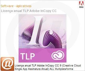 65224703BA01A12 - Licena anual TLP Adobe InCopy CC 9 (Creative Cloud Single App Assinatura Anual) ALL Multiplataforma Multilinguagem Subscription Anual 1 User 