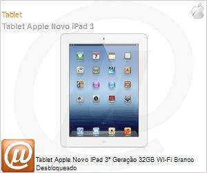 MD329BZ/A - Tablet Apple Novo iPad 3 Gerao 32GB Wi-Fi Branco Desbloqueado