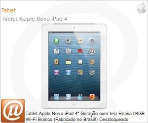MD515BR/A - Tablet Apple Novo iPad 4 Gerao com tela Retina 64GB Wi-Fi Branco (Fabricado no Brasil!) Desbloqueado