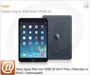 MD534BR/A - Tablet Apple iPad mini 16GB 3G Wi-Fi Preto (Fabricado no Brasil!) Desbloqueado
