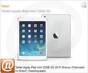 MD538BR/A - Tablet Apple iPad mini 32GB 3G Wi-Fi Branco (Fabricado no Brasil!) Desbloqueado