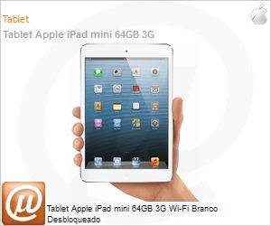 MD539BZ/A - Tablet Apple iPad mini 64GB 3G Wi-Fi Branco Desbloqueado