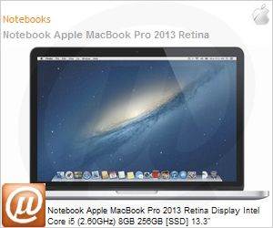 ME662BZ/A - Notebook Apple MacBook Pro 2013 Retina Display Intel Core i5 (2.60GHz) 8GB 256GB [SSD] 13.3"
