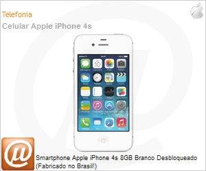 MF264BR/A - Smartphone Apple iPhone 4s 8GB Branco Desbloqueado (Fabricado no Brasil!)
