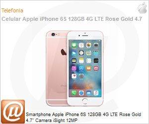 MKQW2BR/A - Smartphone Apple iPhone 6S 128GB 4G LTE Rose Gold 4.7" Camera iSight 12MP