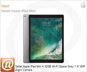 MNY12BZ/A - Tablet Apple iPad Mini 4 32GB Wi-Fi Space Gray 7.9" 8MP iSight Camera