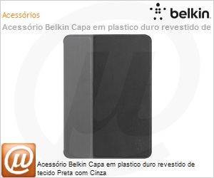 F7N054B1C00 - Acessrio Belkin Capa em plastico duro revestido de tecido Preta com Cinza