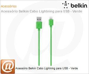 F8J023bt04-GRN - Acessrio Belkin Cabo Lightning para USB - Verde