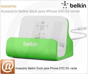 F8J045btGRN - Acessrio Belkin Dock para iPhone 5/5C/5S verde