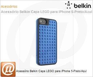 F8W283ttC02 - Acessrio Belkin Capa LEGO para iPhone 5-Preto/Azul