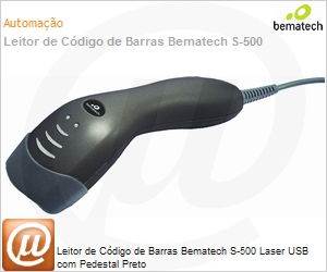 11510-02 - Leitor de Cdigo de Barras Bematech S-500 Laser USB com Pedestal Preto