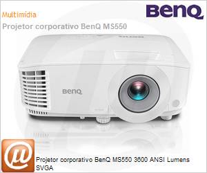 9H.JJ477.13L - Projetor corporativo BenQ MS550 3600 ANSI Lumens SVGA