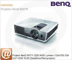 MX711 - Projetor BenQ MX711 3200 ANSI Lumens 1024x768 XGA DLP HDMI RJ45 (DataShow/Retroprojetor)