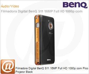 S11-Black - Filmadora Digital BenQ S11 16MP Full HD 1080p com Pico Projetor Black