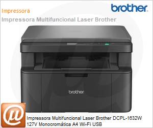DCPL-1632W - Impressora Multifuncional Laser Brother DCPL-1632W 127V Monocromática A4 Wi-Fi USB
