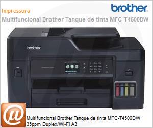 MFC-T4500DW - Impressora Multifuncional Brother MFC-T4500DW Jato de Tinta Colorida A3 