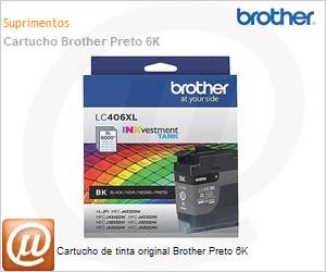 LC406XLBKS - Cartucho de tinta original Brother Preto 6K
