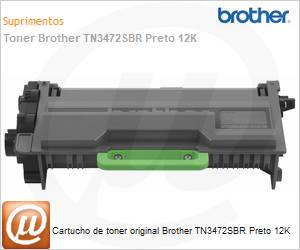 TN3472SBR - Cartucho de toner original Brother TN3472SBR Preto 12K 
