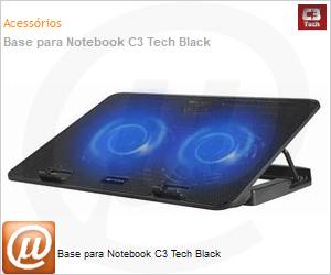 NBC-50BK - Base para Notebook C3 Tech Black