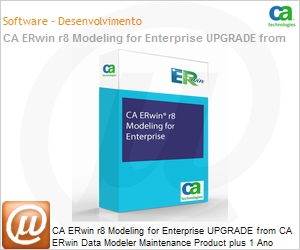 ER8EEUPGRMSE0C4 - CA ERwin r8 Modeling for Enterprise UPGRADE from CA ERwin Data Modeler Maintenance Product plus 1 Ano Enterprise Maintenance 