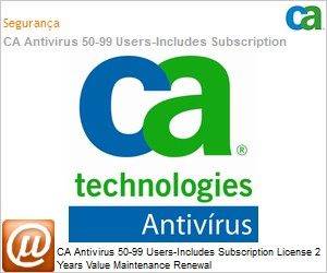 GMRCAAV2EGB - CA Antivirus 50-99 Users-Includes Subscription License 2 Anos Value Maintenance Renewal 