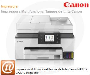 6171C005AA - Impressora Multifuncional Tanque de tinta Canon MAXIFY GX2010 Mega Tank 