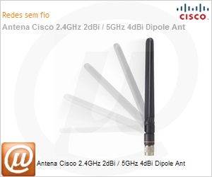 AIR-ANT2524DB-R= - Antena Cisco 2.4GHz 2dBi / 5GHz 4dBi Dipole Ant
