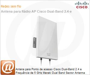 MA-ANT-27 - Antena para Ponto de acesso Cisco Dual-Band 2.4 e Frequncia de 5 GHz Meraki Dual Band Sector Antenna