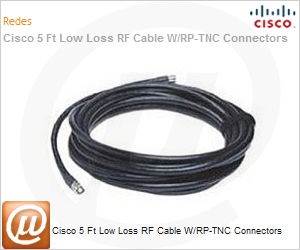 AIR-CAB005LL-R - Cisco 5 Ft Low Loss RF Cable W/RP-TNC Connectors