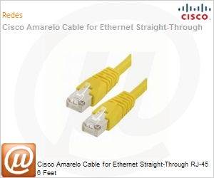 CAB-ETH-S-RJ45 - Cisco Amarelo Cable for Ethernet Straight-Through RJ-45 6 Feet
