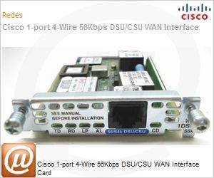 WIC-1DSU-56K4= - Cisco 1-port 4-Wire 56Kbps DSU/CSU WAN Interface Card