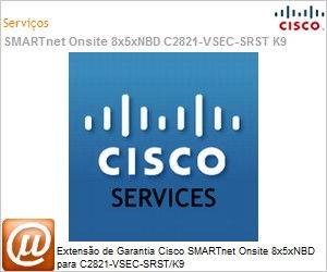 CON-OS-2821SRST - Extenso de Garantia Cisco SMARTnet Onsite 8x5xNBD para C2821-VSEC-SRST/K9 