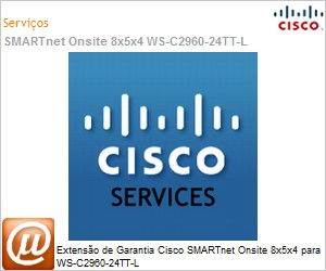 CON-OSE-C29602TT - Extenso de Garantia Cisco SMARTnet Onsite 8x5x4 para WS-C2960-24TT-L 
