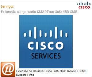 CON-SMBS-BR14110 - Extenso de Garantia Cisco SMARTnet 8x5xNBD SMB Support 1 Ano 
