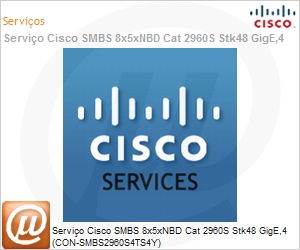 CON-SMBS2960S4TS4Y - Servio Cisco SMBS 8x5xNBD Cat 2960S Stk48 GigE,4 (CON-SMBS2960S4TS4Y) 