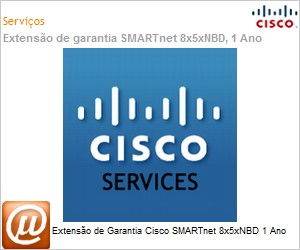 CON-SNT-1751 - Extenso de Garantia Cisco SMARTnet 8x5xNBD 1 Ano 