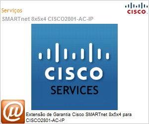 CON-SNTE-C2801ACI - Extenso de Garantia Cisco SMARTnet 8x5x4 para CISCO2801-AC-IP 