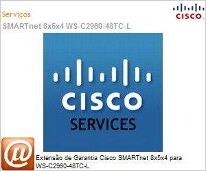 CON-SNTE-C29604TC - Extenso de Garantia Cisco SMARTnet 8x5x4 para WS-C2960-48TC-L 