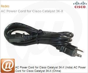 CAB-3KX-AC-IN= - AC Power Cord for Cisco Catalyst 3K-X (India) AC Power Cord for Cisco Catalyst 3K-X (China)