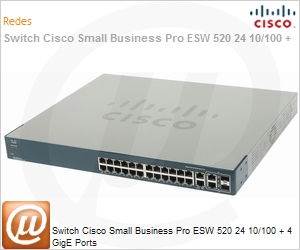 ESW-520-24-K9 - Switch Cisco Small Business Pro ESW 520 24 10/100 + 4 GigE Ports