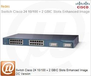 WS-C2950G-24-EI-DC - Switch Cisco 24 10/100 + 2 GBIC Slots Enhanced Image DC Version
