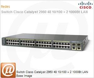 WS-C2960-48TT-L - Switch Cisco Catalyst 2960 48 10/100 + 2 1000Bt LAN Base Image
