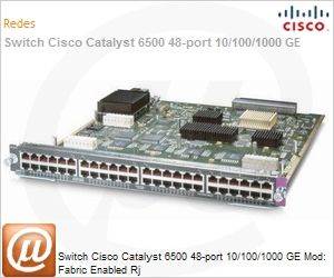 WS-X6748-GE-TX - Switch Cisco Catalyst 6500 48-port 10/100/1000 GE Mod: Fabric Enabled Rj