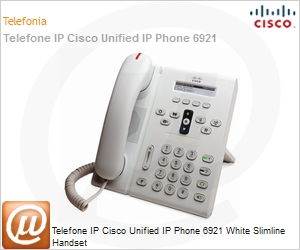 CP-6921-WL-K9= - Telefone IP Cisco Unified IP Phone 6921 White Slimline Handset