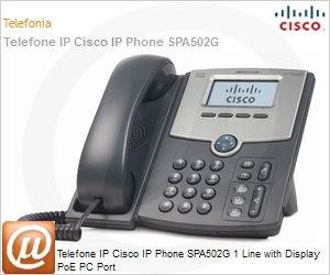 SPA502G - Telefone IP Cisco IP Phone SPA502G 1 Line with Display PoE PC Port