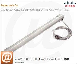 AIR-ANT1728 - Cisco 2.4 GHz 5.2 dBi Ceiling Omni Ant. w/RP-TNC Connector
