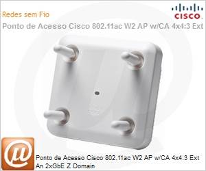 AIR-AP2802E-Z-K9 - Ponto de acesso Cisco 802.11ac W2 AP w/CA 4x4:3 Ext An 2xGbE Z Domain