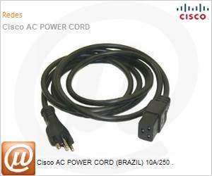 CAB-ACBZ-10A= - CiscoAC POWER CORD (BRAZIL) 10A/250 .