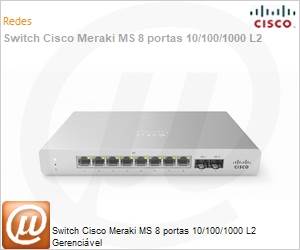 MS120-8FP-HW - Switch PoE 10 portas Cisco Meraki MS120-8 FP (8 x Gigabi PoE+. 2 x SFP) Gerencivel L2 124W