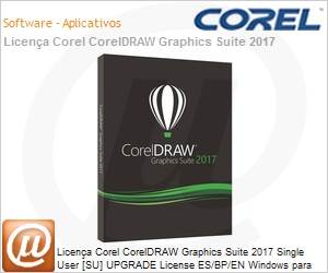 LCCDGS2017MLUG1 - Licena Corel CorelDRAW Graphics Suite 2017 Single User [SU] UPGRADE License ES/BP/EN Windows para X4, X5 e X6 